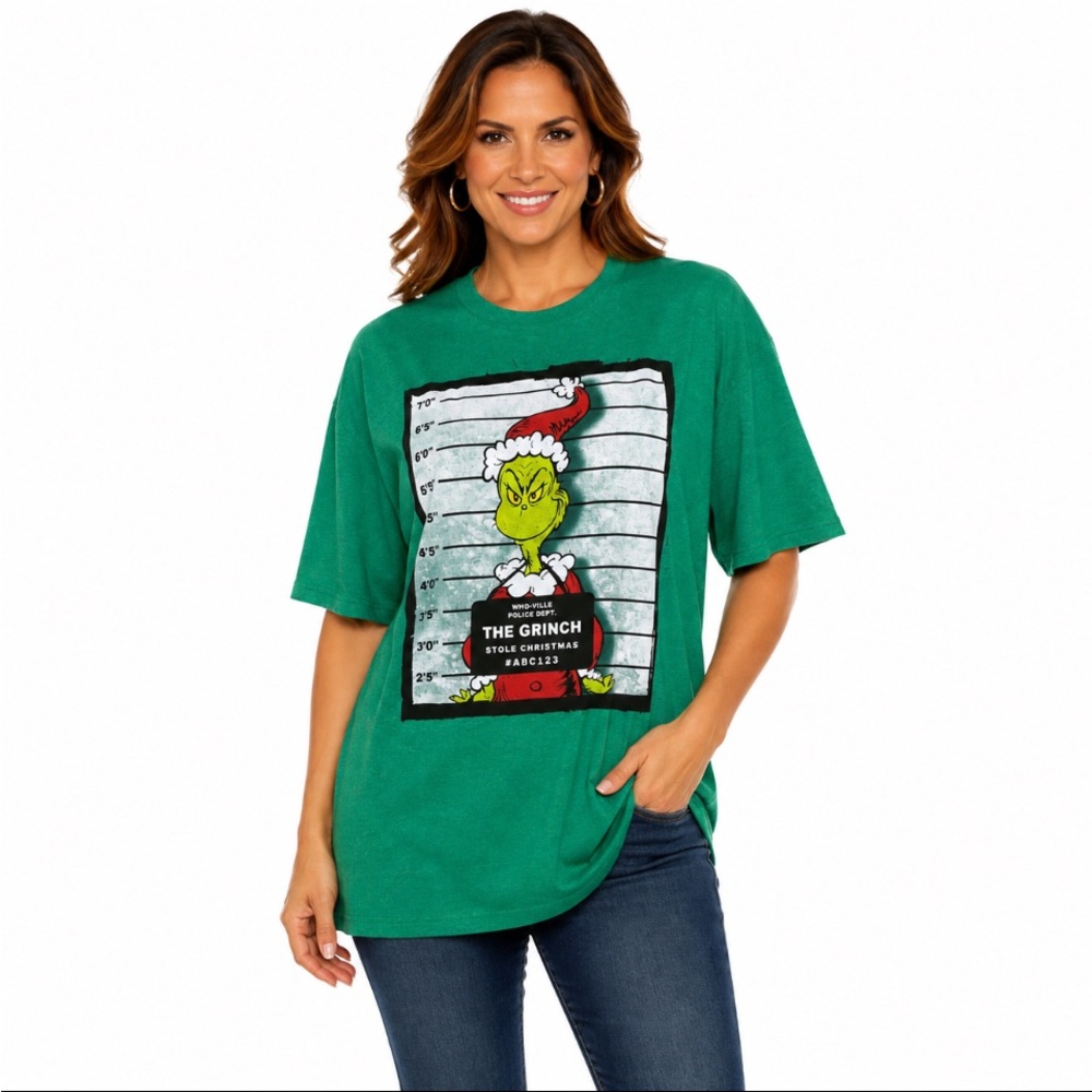 THE GRINCH DR SEUSS Green Graphic Holiday Tee Size: XL 💥🆕💥